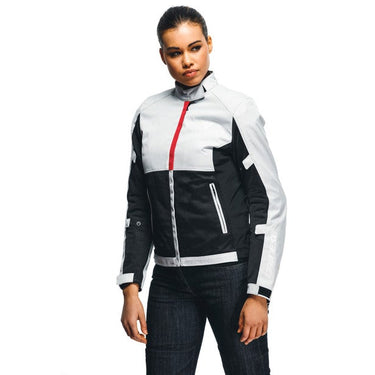 DAINESE RISOLUTA AIR TEX BIANCO ROSSO,Giacca Tessuto DAINESE